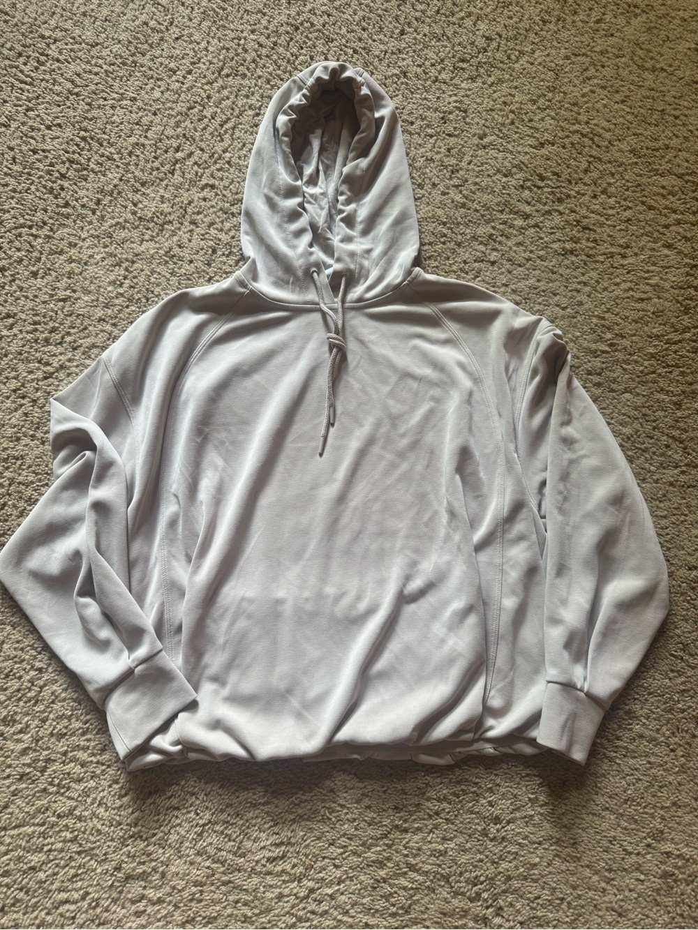 Athleta Sea Soft Bubble Hem Hooded Pullover Sweatshirt